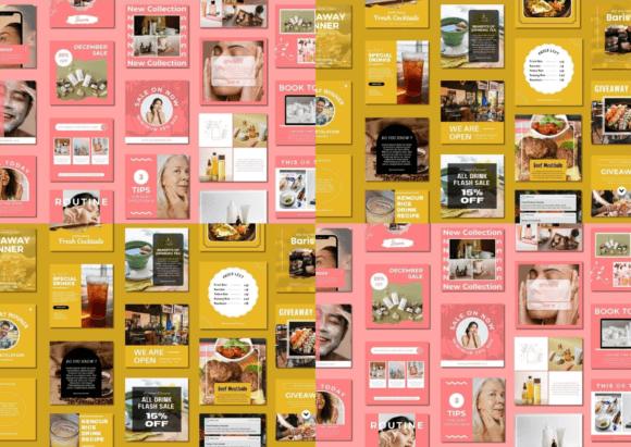 120 Social Media Canva Templates Bundle