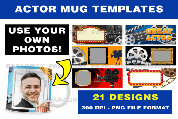 21 Actor Photo Mug Designs for Your Next Project