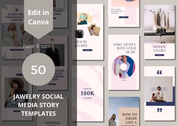 50 Jawelry Social Media Story Templates: Your Visual Toolkit