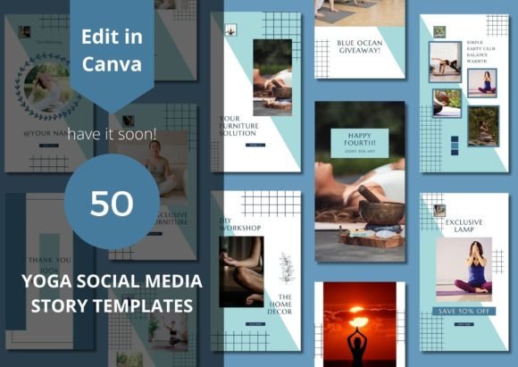 50 Yoga Social Media Story Templates for Your Brand