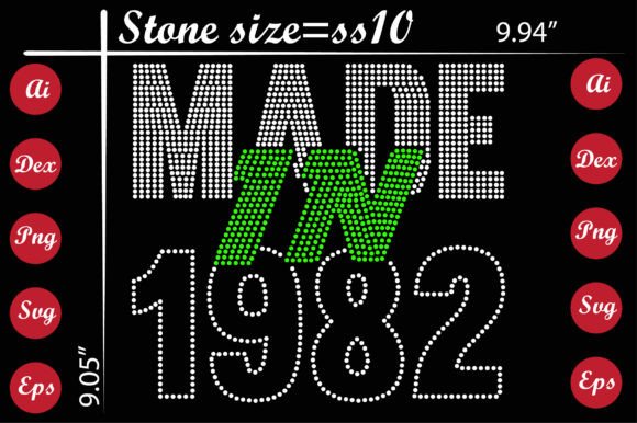 Celebrate the 80s: Using Made in 1982 Rhinestone Templates
