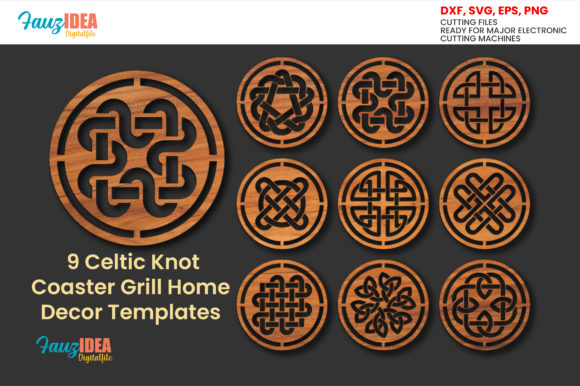 Celtic Knot Coaster Templates: 9 Versatile Designs for Your Projects
