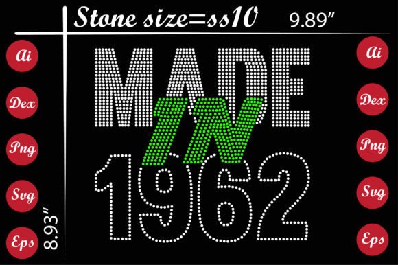 Made in 1962 Rhinestone Templates: A Creative Asset for Any Project