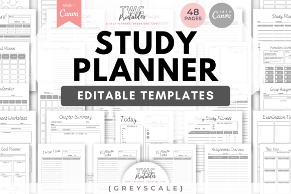 Master Your Academic Goals with Study Planner Canva Templates