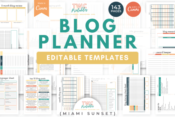Master Your Content Strategy with the MIAMI Blog Planner Canva Templates