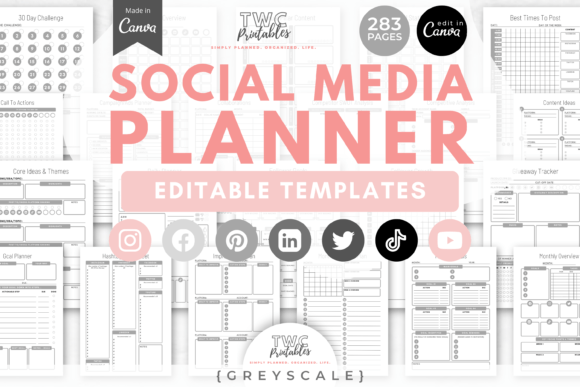 Master Your Strategy with Social Media Planner Canva Templates 4