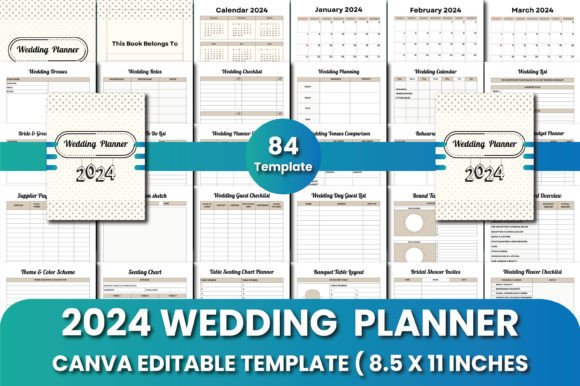 Master Your Timeline: 2024 Wedding Planner Canva Templates