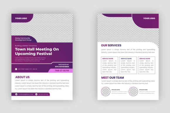 Professional Town Hall Meeting Flyer Templates for Community Outreach
