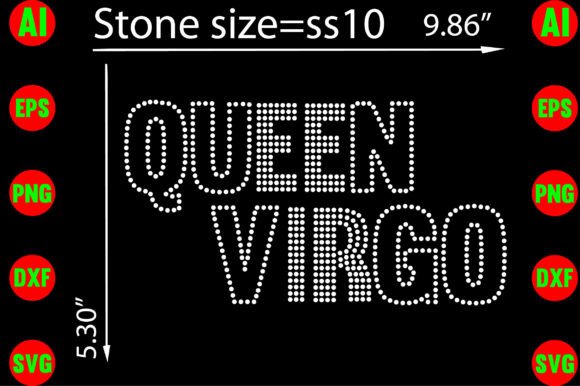 Queen Virgo Rhinestone Templates: Creative Design Assets