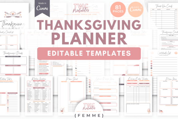 Thanksgiving Planner Canva Templates 3: Your Ultimate Holiday Organizer