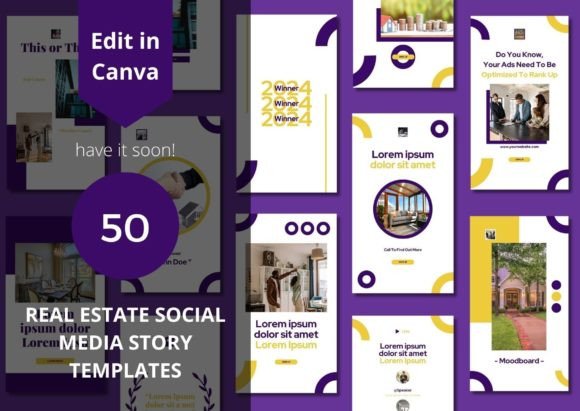 Transform Your Real Estate Marketing with 50 Canva Templates